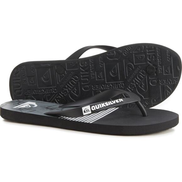 Quiksilver Men Java Slash Logo Flip-Flops Size 12 Blue Sandals New with Tags - Picture 7 of 12